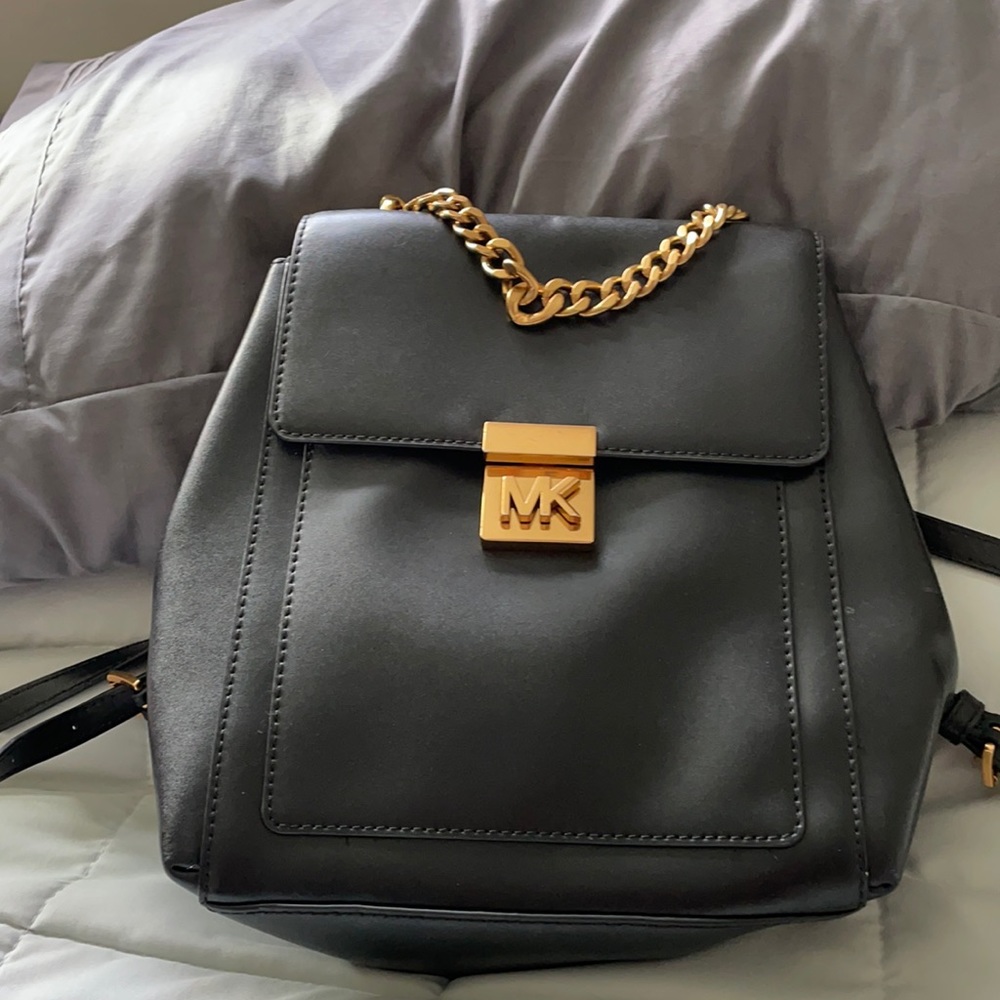 Michael Kors mott chain backpack gold-toned